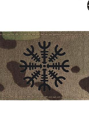 M-tac нашивка шлем ужаса горизонтальная laser cut multicam/black