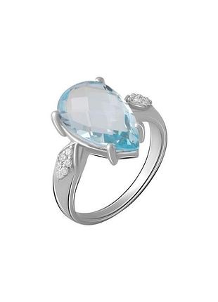 Срібне кільце з топазом 5.455ct (17.5 см розмір) 2042662