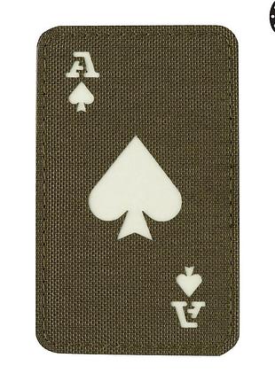 M-tac нашивка ace of spades laser cut ranger green/gid
