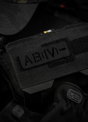 M-tac нашивка группа крови ab (iv) - сквозная laser cut 25х80 black