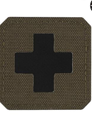 M-tac нашивка medic cross laser cut ranger green/black