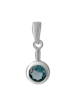 Серебряная подвеска с топазом лондон блю 0.642ct (1652787)