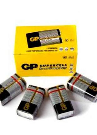 Батарейка солевая 6f22 supercell крона 1шт тм gp