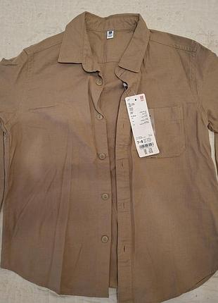 Uniqlo  сорочка нова 7-8р  (125-135см)