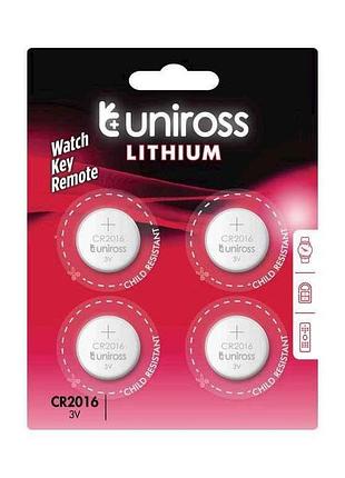 Батарейка літієва cr2016 5шт sp lithium (блістер) тм uniross