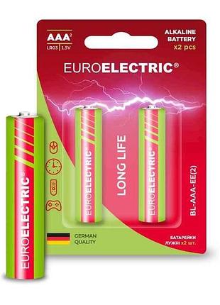 Батарейка лужна lr03/aaa 2шт 1,5v (блістер) тм euroelectric