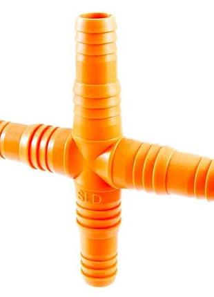 Соединитель на шланг 1/2-5/8 крестовое универсал арт.048 пластик тм sld