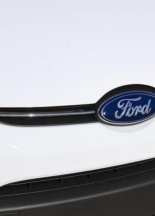 Накладка на решетку хром (2 шт., нерж. сталь) для ford fiesta 2008-2017 гг