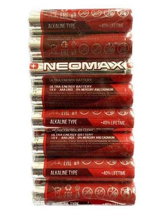 Батарейка лужна lr03/aaa alkaline 8шт (плівка) тм neomax