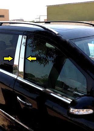 Накладки на дверные стойки из нержавеющей стали (6 шт) для mercedes ml w164 2005-2011 гг