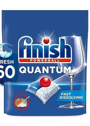 Капсули для посудомийних машин 60шт quantum all in 1 тм finish