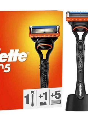 Станок для бритья 1шт fusion 5 с 5 сменными картриджами тм gillette