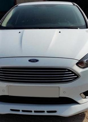 Накладка на передний бампер 2015-2017 (грунт под покраску) для ford focus iii