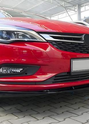 Передний нижний спойлер hb (грунтованный под покраску) для opel astra k 2016-2021 гг
