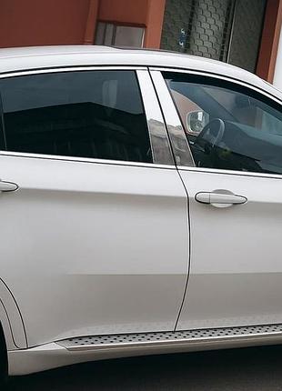 Полный комплект хромированных окантовок окон нержавейка (10 шт.) для bmw x6 e71 2008-2014 гг