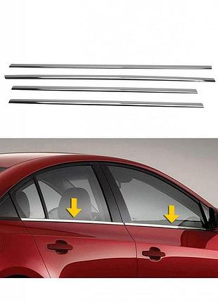 Окантовка окон нержавейка (4 шт) для skoda superb 2001-2009 гг