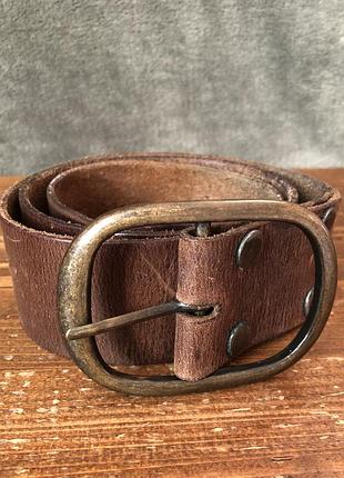 Cowboys belt винтажный кожаный ремень кантри/вестерн (обхват 83-93)