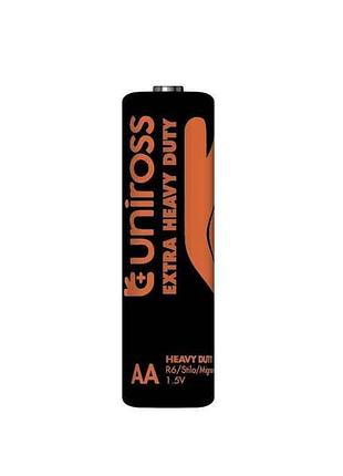 Батарейка сольова lr03/aaa 4шт shrink of 4aaa extra heavy duty пвх (в спайці) тм uniross