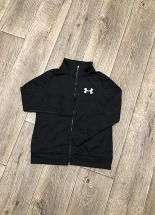 Олимпийка under armour на 8-9 лет 128-134см оригинальная черная спортивная кофта