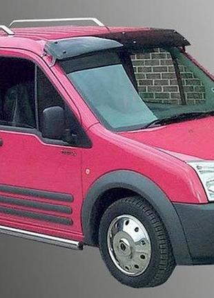 Козырек на лобовое стекло (черный глянец, 5мм) для ford connect 2006-2009 гг