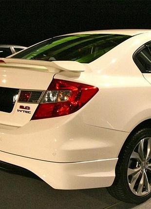 Накладка на задний бампер (грунтованная под покраску) для honda civic sedan ix 2011-2016 гг