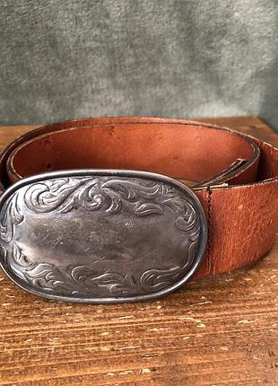 Wallis ремень кожаный real leather вестерн/кантри (обхват 74-87)
