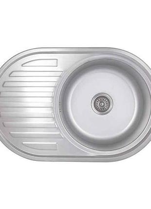 Мойка врезная 770х500х180мм 1 7750, satin 0,8мм brin7750sat08 тм brinex