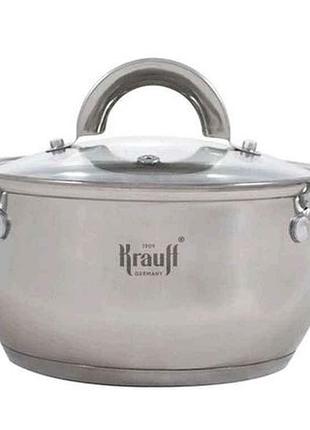 Кастрюля с крышкой 5,8л 24см 26-238-077 тм krauff
