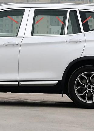 Накладки на дверные стойки из нержавеющей стали для bmw x3 f25 2011-2018 гг
