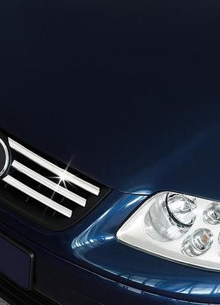 Хромированные накладки на решетку (нержавейка) 2001-2003 для volkswagen polo