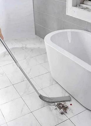 Щетка для уборки пыли с телескопической ручкой dustbrush, универсальная щетка из микрофибры для удаления пыли серый