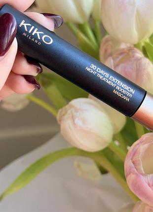 Тушь-уход для ресниц kiko milano 30 days extension night treatment booster ночная, питательная