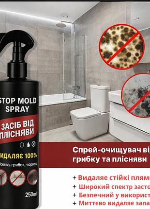 Stop mold spray (250 мл) — профессиональное средство от плесени, грибка и грибковых поражений глубокая очистка и дезинфекция