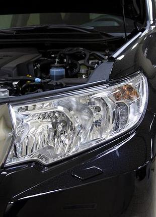 Вії на фари (2 шт, для рефлекторної) для toyota land cruiser prado 150 2009-2023 рр