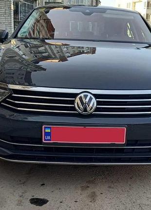 Накладка на фари і смужка (3 шт, нерж) omsaline - італійська нержавійка для volkswagen passat b8 2015-2023 рр
