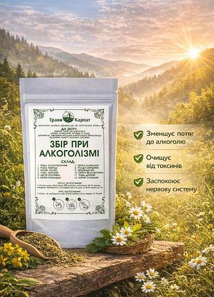 Сбор при алкоголизме «травы карпат» (100 г) — натуральное средство для очистки организма и снижения тяги