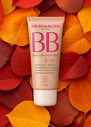 Dermacol bb beauty balance cream 8 in 1, відтінок fair, 30 мл – вирівнювання, тонування і природне сяйво