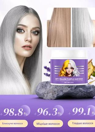 Фиолетовая маска для волос anti-yellow purple hair mask – нейтрализатор желтизны, для блонда и осветленных волос, 150 мл
