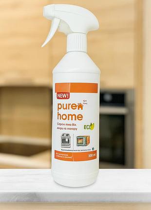 Еко спрей-піна для чищення кухні pure home, засіб від жиру та нагару для плит і духовок (фінляндія)