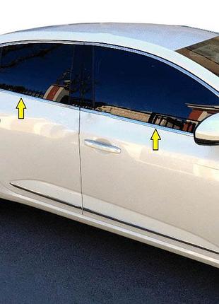 Нижние молдинги окон нержавейка 6шт sedan omsaline - итальянская нержавейка для renault megane iv 2016-2025 гг