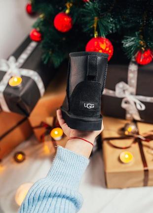 Ugg mini уггі чорні міні3 фото