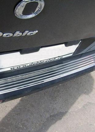 Накладка на задний бампер omsaline нержавеющая сталь глянцевая для fiat doblo i 2001-2005 гг