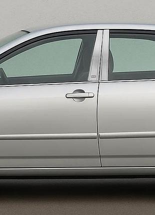 Хром накладки на стойки (4 шт, нерж сталь) для toyota corolla 2002-2007 гг