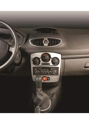 Накладки на панель 2008-2012 карбон для renault clio iii