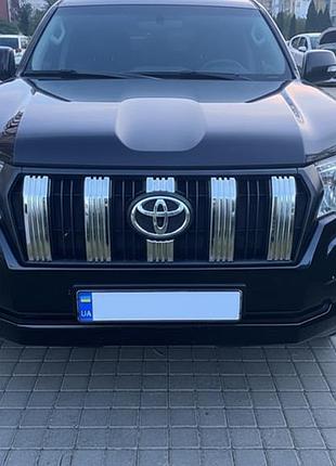 Хромированные накладки на решетку радиатора (2017-2023) для toyota land cruiser prado 150