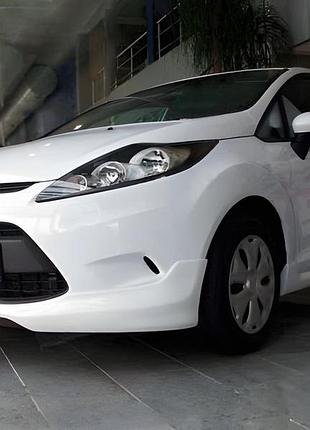 Накладка на передній бампер 2008-2013 (під фарбування) для ford fiesta рр