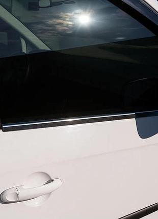 Окантовка окон черный хром (2 шт., нерж. сталь) для volkswagen caddy 2015-2020 гг