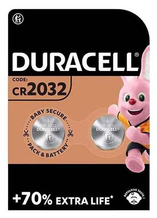 Батарейка литиевая cr2032 2шт (блистер) baby secure тм duracell