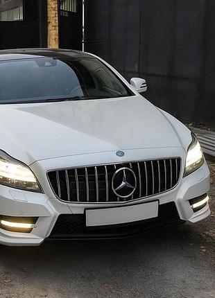 Передняя решетка радиатора 2011-2014 (gt panamericana) для mercedes cls c218