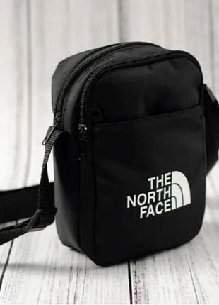 Барсетка чорна the north face сумка хлопчику сумка зе норт фейс сумка через плече сумка спорт тнф